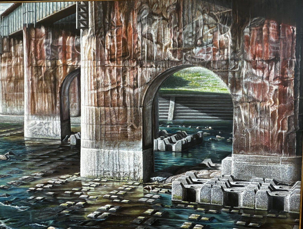 初冬の陽に輝やくー乙川橋梁