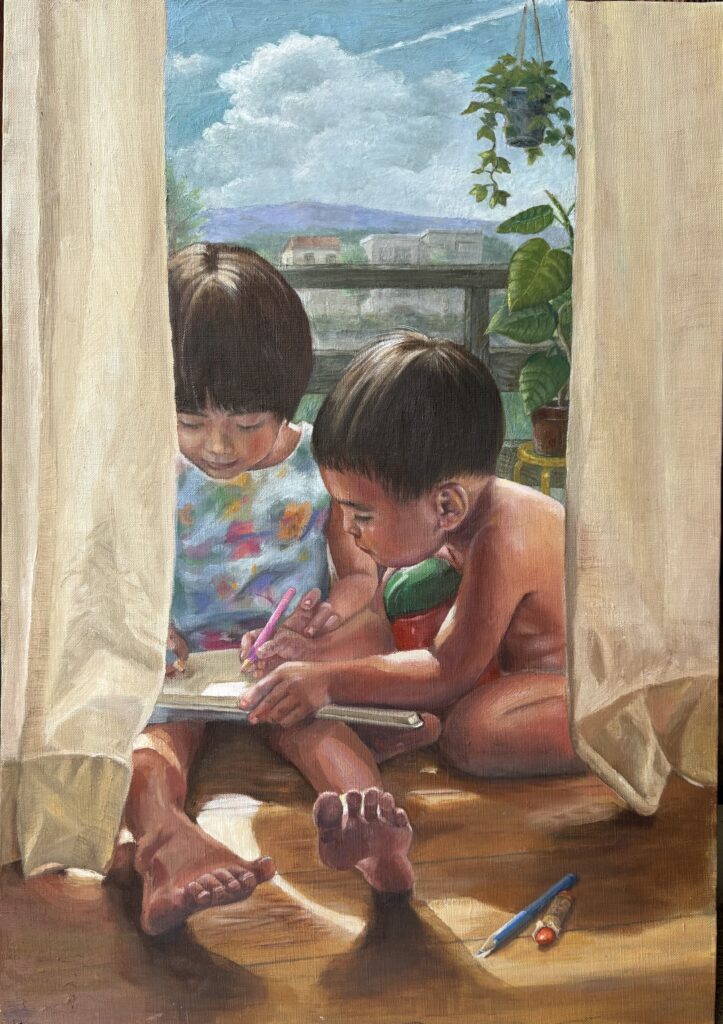 「絵と言葉のチカラ展」入選作
大人クラス油彩画